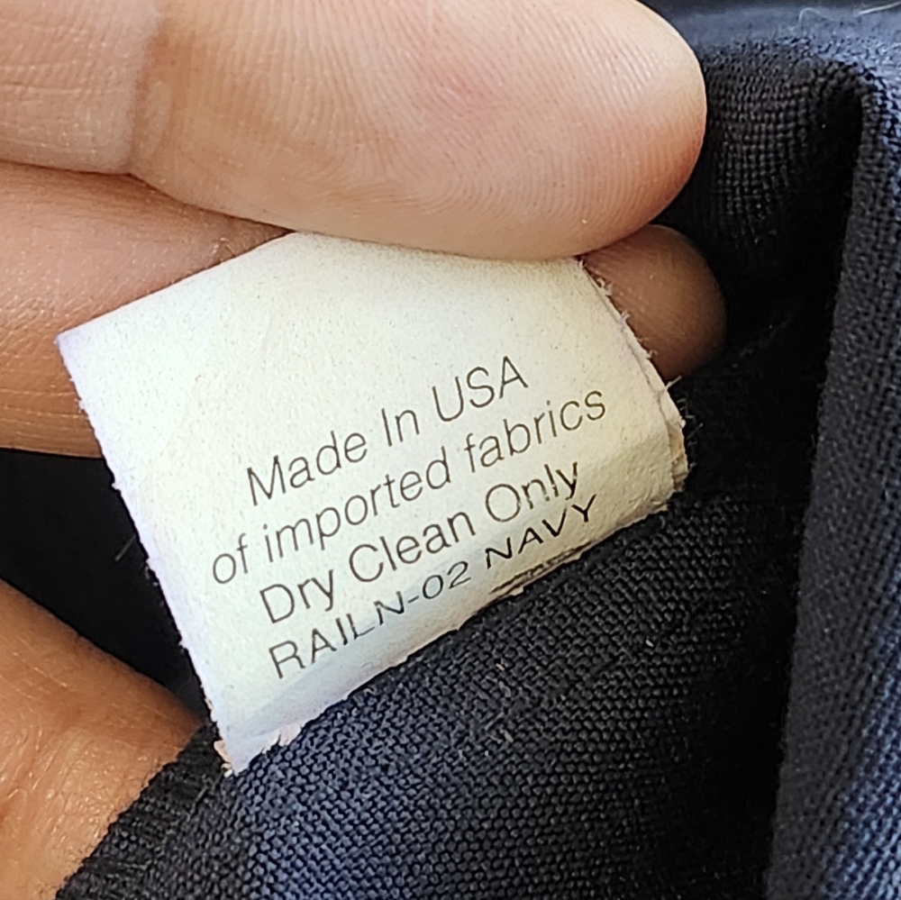 Stop Staring Navy Dress with Cream Trim - Picture 11 of 11